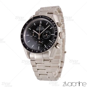 ساعت امگا اسپیدمستر مردانه سه موتوره صفحه مشکی 105716