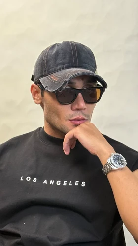 کلاه مردانه جین7-7784 (طوسی پر رنگ)