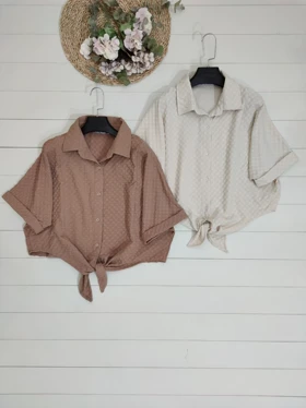 شومیز کراپ گره‌ای