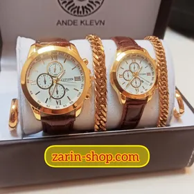 ست ساعت زنانه و مردانه سیتیزن و دستبند انگشتر