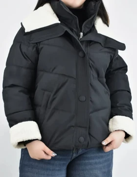 کاپشن سه دکمه دخترانه یقه تدی