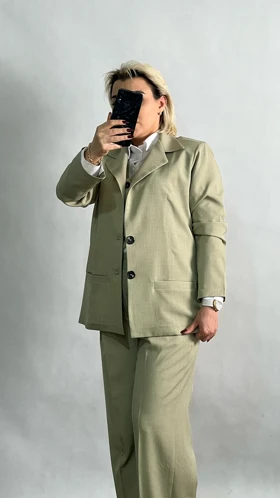 کت و شلوار زنانه کجراه دیپلمات ژیله دار