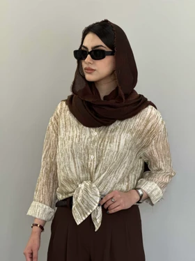 شومیز گازوئیلی (کرم)