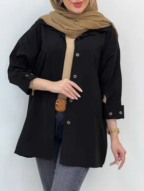 مانتو پانچ آستین دو دکمه