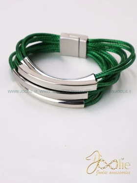 دستبند زنانه استیل مدل مانا کد B2156 (سبز)