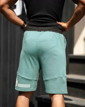 شلوارک آدیداس فیروزه ای نخ پنبه