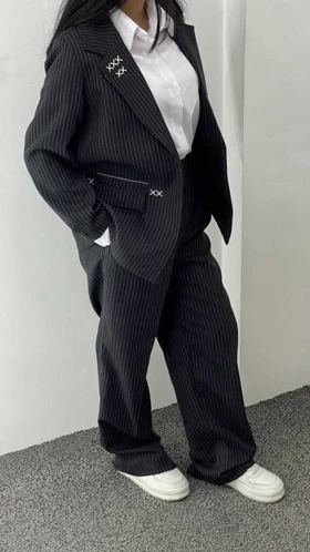 کت و شلوار دیپلمات گلدوزی 55280