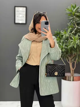 مانتو ژاکارد دو جیب