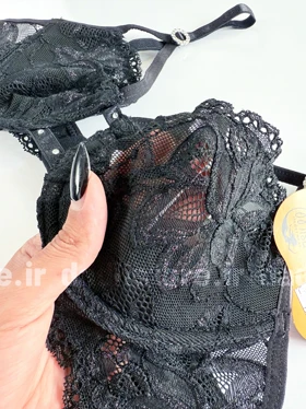 ست شورت و سوتین گیپور فنردار سگک دار هارنس دار میسا
