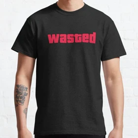 تیشرت طرح "GTA V "Wastedجی تی ای کد 10717
