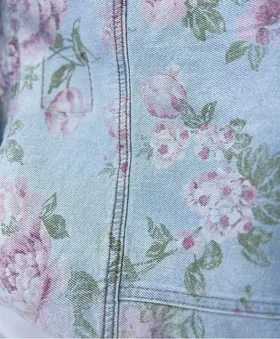 کت جین کلاسیک گل‌دار🌸✨