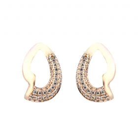 گوشواره زنانه فانتزی مدل نگین‌دار