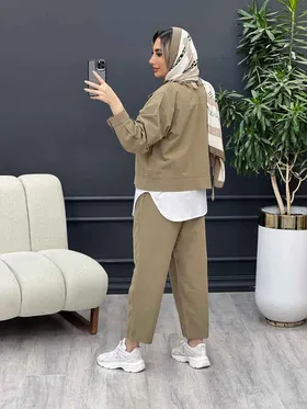 ست سه تکه دو جیب پاکتی