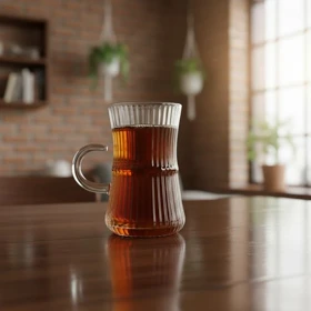 استکان چای خوری پیرکس کمر باریک شیاردار/ Pa63