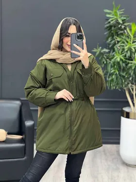 کاپشن کمرگت سرشونه ژیله دار