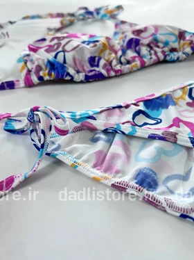 بیکینی کاپ متحرک طرح قلبی رنگی