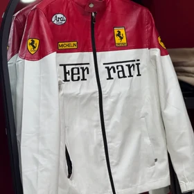 کاپشن چرم موتور سواری فراری 137