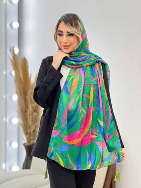 شال طرح برگ سوزنی