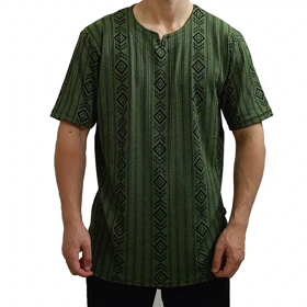 تیشرت آستین کوتاه مردانه یقه کوبایی سایز بزرگ بسیار خنک در نگ بندی های متنوع