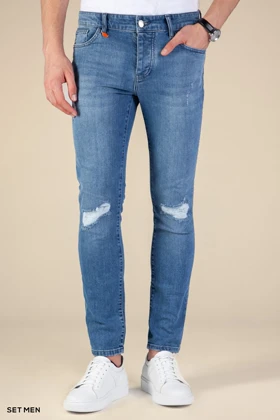 شلوار جین مردانه اسلیم زاپ‌دار