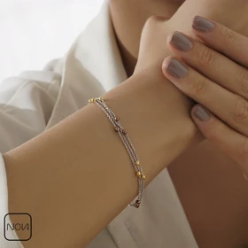 دستبند نقره کد 351213