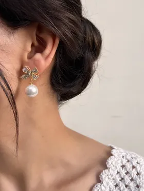 گوشواره زنانه آویز مروارید