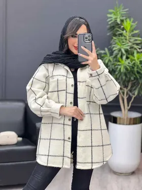 شکت دو جیب دکمه چوبی