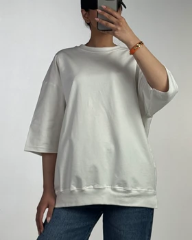 تیشرت لانگ آستین کات کد: 1400188 (سفید)