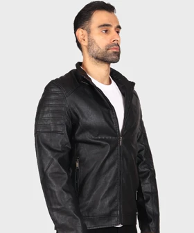 کت چرم مردانه ساده 8822