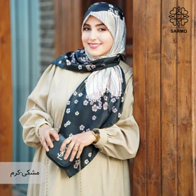 روسری ابریشم توییل شکوفه