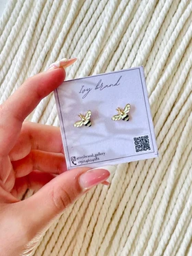 گوشواره میناکاری زنبورک