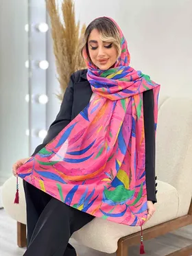 شال طرح برگ سوزنی