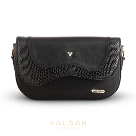 کیف دوشی زنانه چرم یلسان مدل هیوار کد 117-MRV (مشکی)