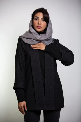 پالتو یقه شالی کشمیر (مشکی)