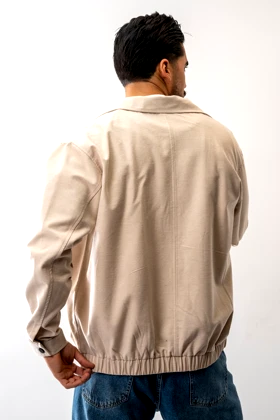 کت کتان زیپ‌دار مردانه