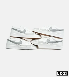 کفش نایک مردانه و زنانه سفید طوسی Nike Blazer Low 77