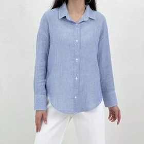 شومیز زنانه لینن راه راه