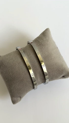 بنگل کارتیر ظریف نقره ای