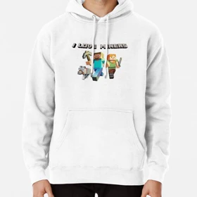هودی طرح I Love Miners Minecraft Design for Gamers ماینکرافت