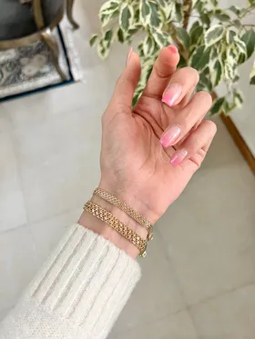 دستبند حصیری طرح طلا