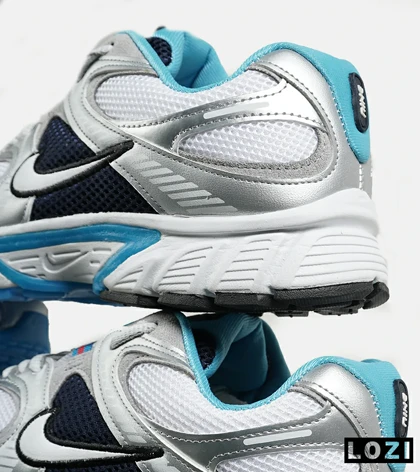 کفش کتانی مردانه و زنانه سفید نقره ای سرمه ای نایک NIKE v5 RNR مدل 7331