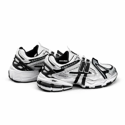کتانی مردانه نیوبالانس 1906 طوسی مشکی سفید New BALANCE 1906A