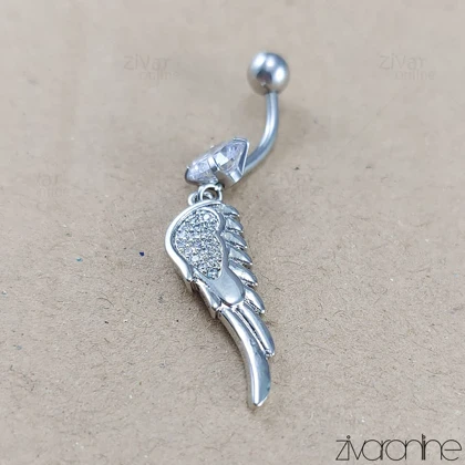 پیرسینگ ناف جواهری مدل بال فرشته 70058