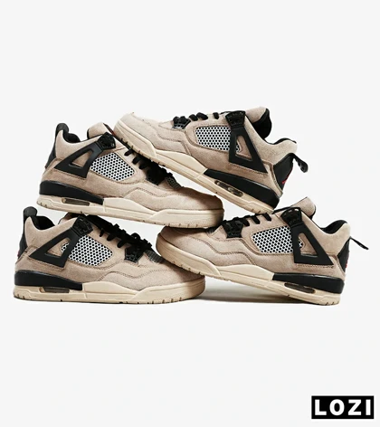 کتانی ساق‌دار مردانه کرم Nike air jordan 4
