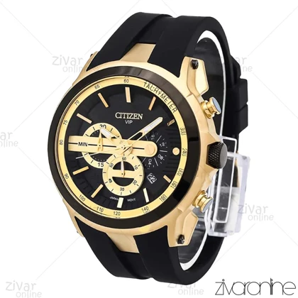 ساعت سیتیزن مردانه سه موتوره بند رابر مشکی 106279