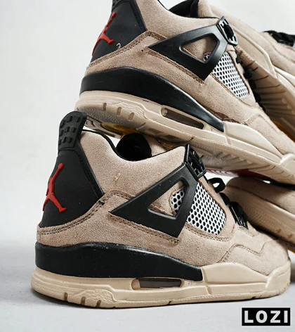 کتانی ساق‌دار مردانه کرم Nike air jordan 4
