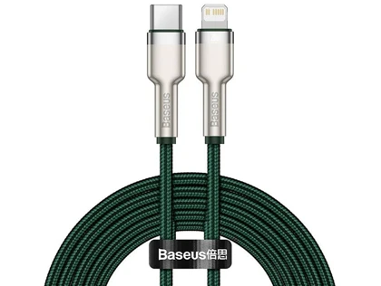 کابل شارژ سریع تایپسی به لایتنینگ 2 متری بیسوس Baseus Cafule Series Metal Data Cable Type-C to iP PD 20W CATLJK-B01
