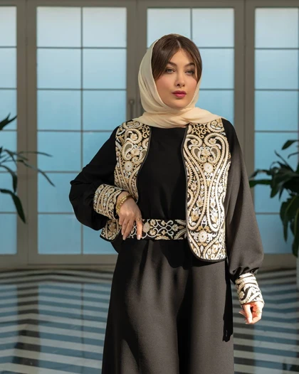 سه تیکه مزونی مجلسی (وست پیراهن کمربند)