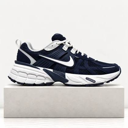 کفش کتانی مردانه و زنانه سرمه ای سفید Nike Cushlon V2K مدل 8359
