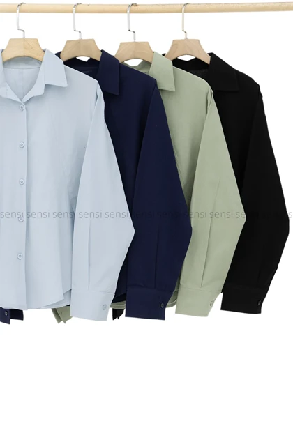 شومیز لینن بغل چاک کد1005239